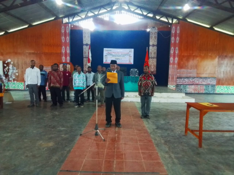 Pelantikan Panitia Pengawas Kelurahan/Kampung Se-Kabupaten Pegunungan Bintang.