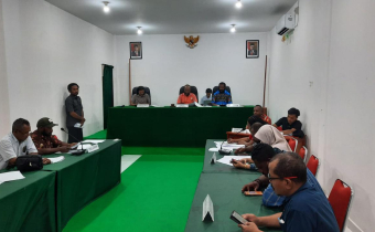 Bawaslu Kab Pegunungan Bintang Mengikuti Simulasi Sidang Penanganan Pelanggaran.